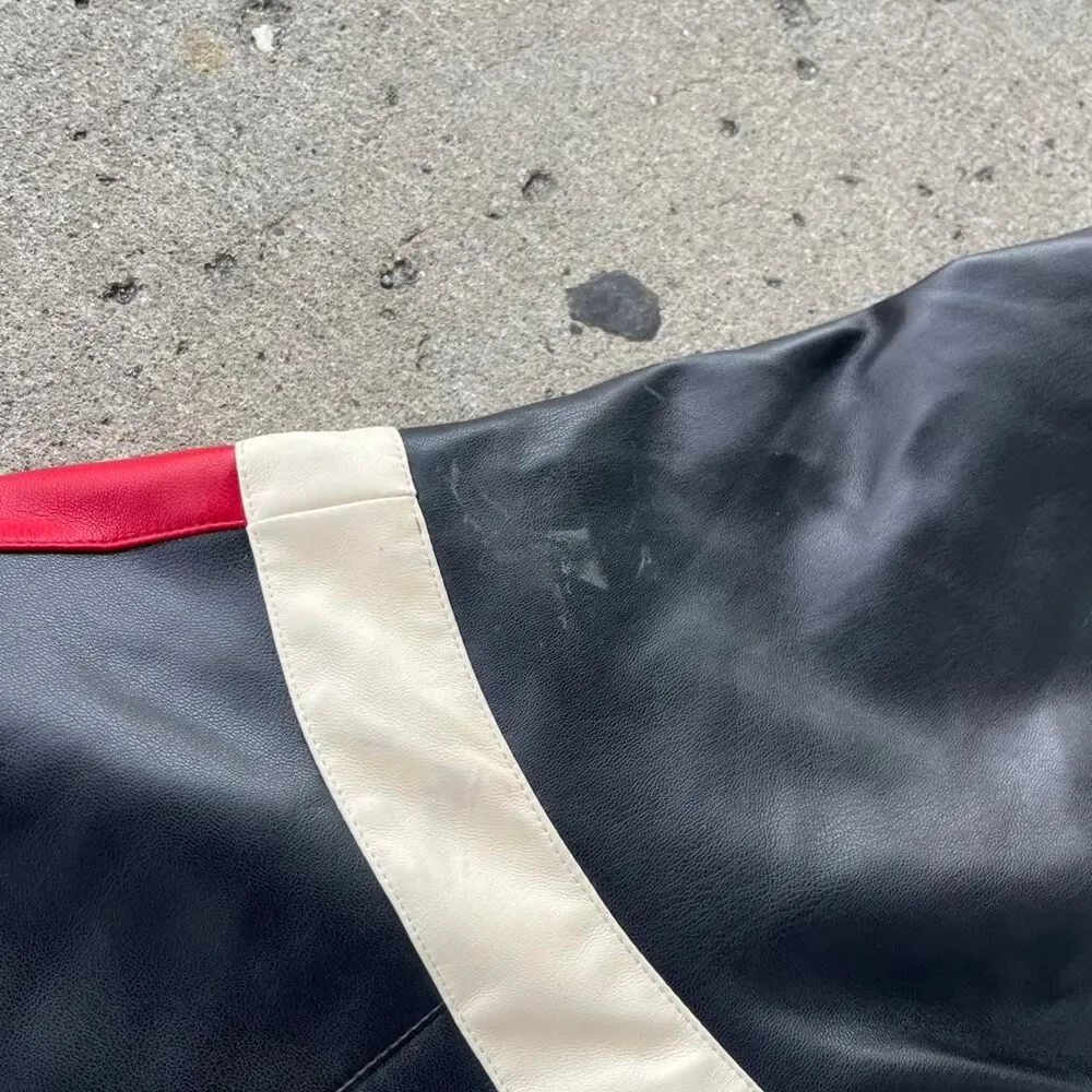 Radikkal Streetwear Y2K Faux Leather Jacket